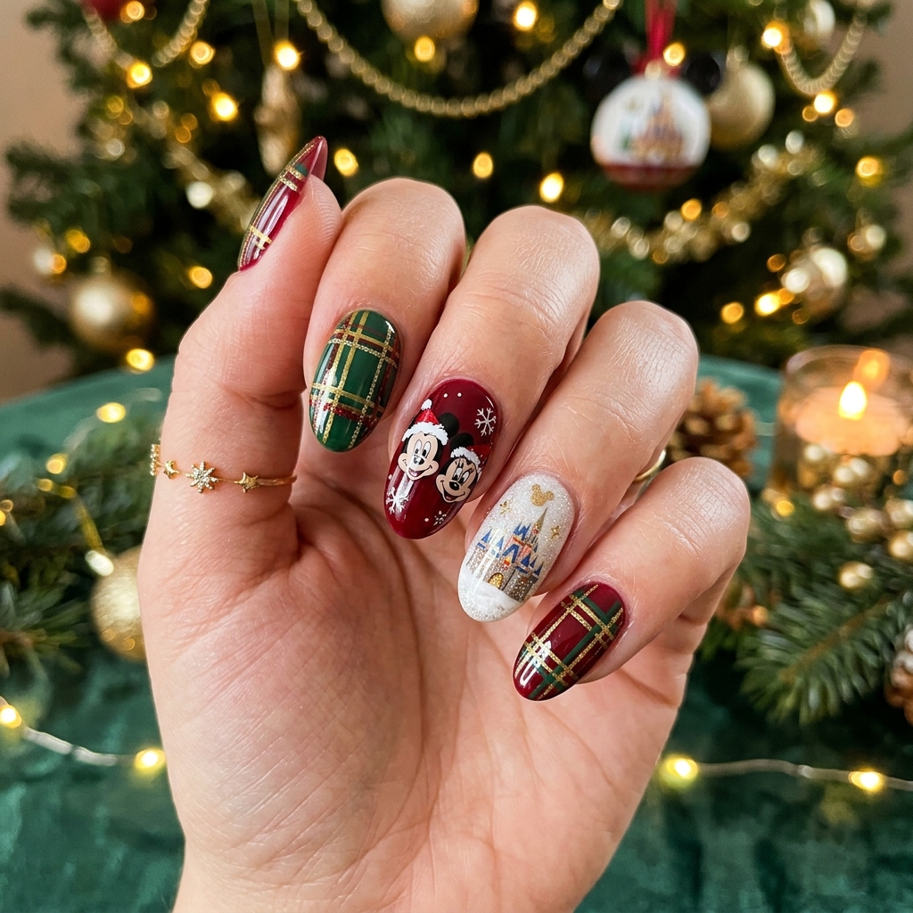 Disney Nails Ideas: 27 Magical Designs to Inspire Your Next Manicure 14 Disney Christmas and Holiday Nails Ideas