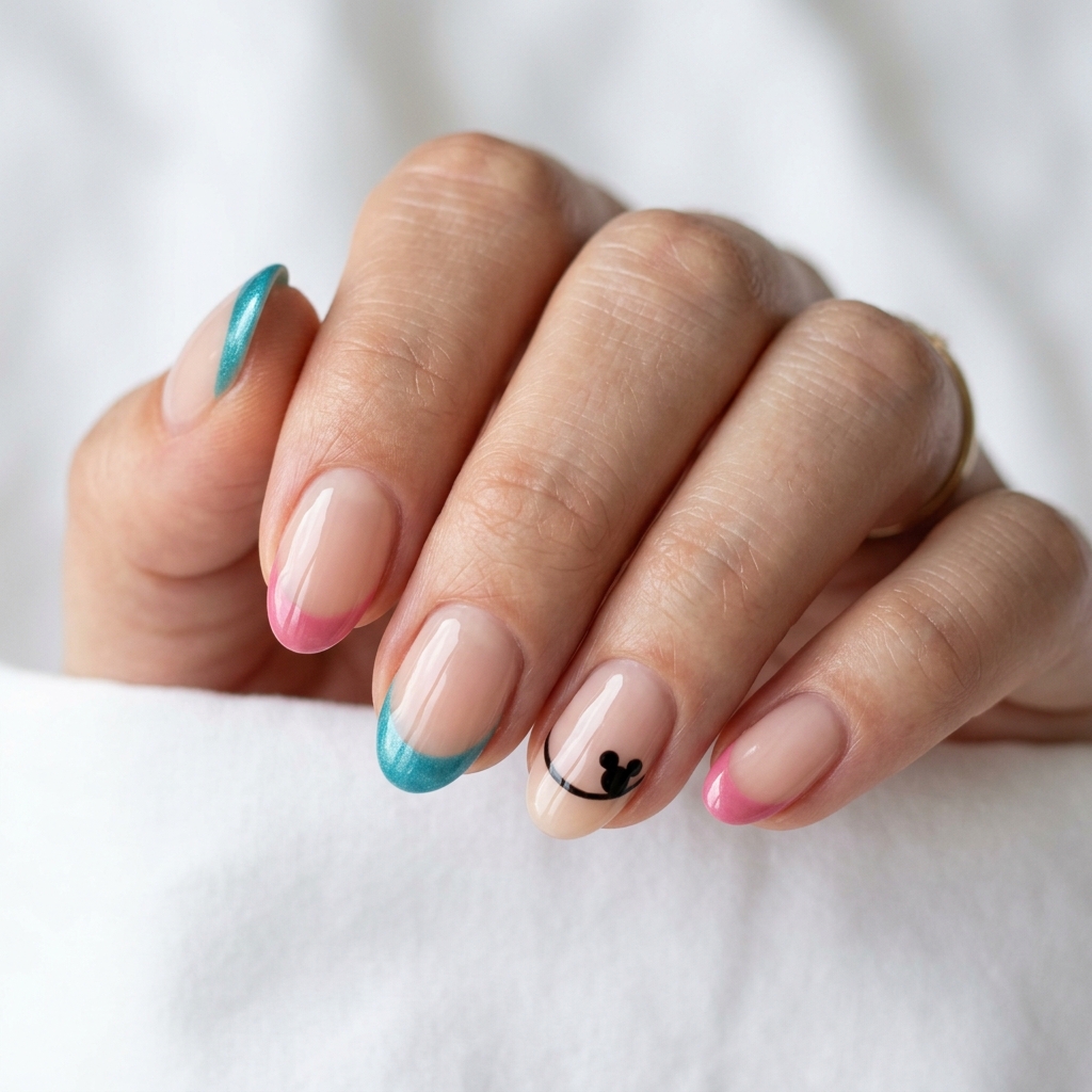 Disney Nails Ideas: 27 Magical Designs to Inspire Your Next Manicure 29 Disney French Tip Nail Art Ideas