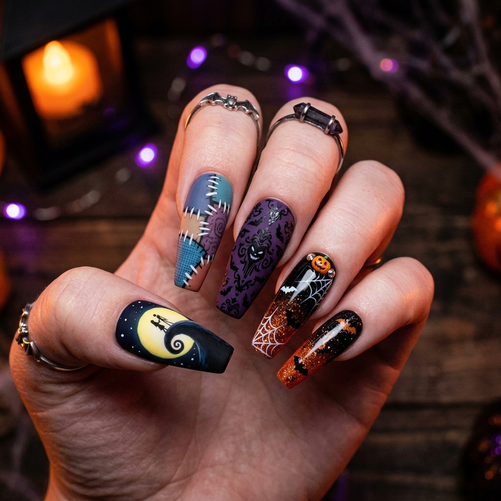 Disney Nails Ideas: 27 Magical Designs to Inspire Your Next Manicure 13 Disney Halloween Nail Art Ideas