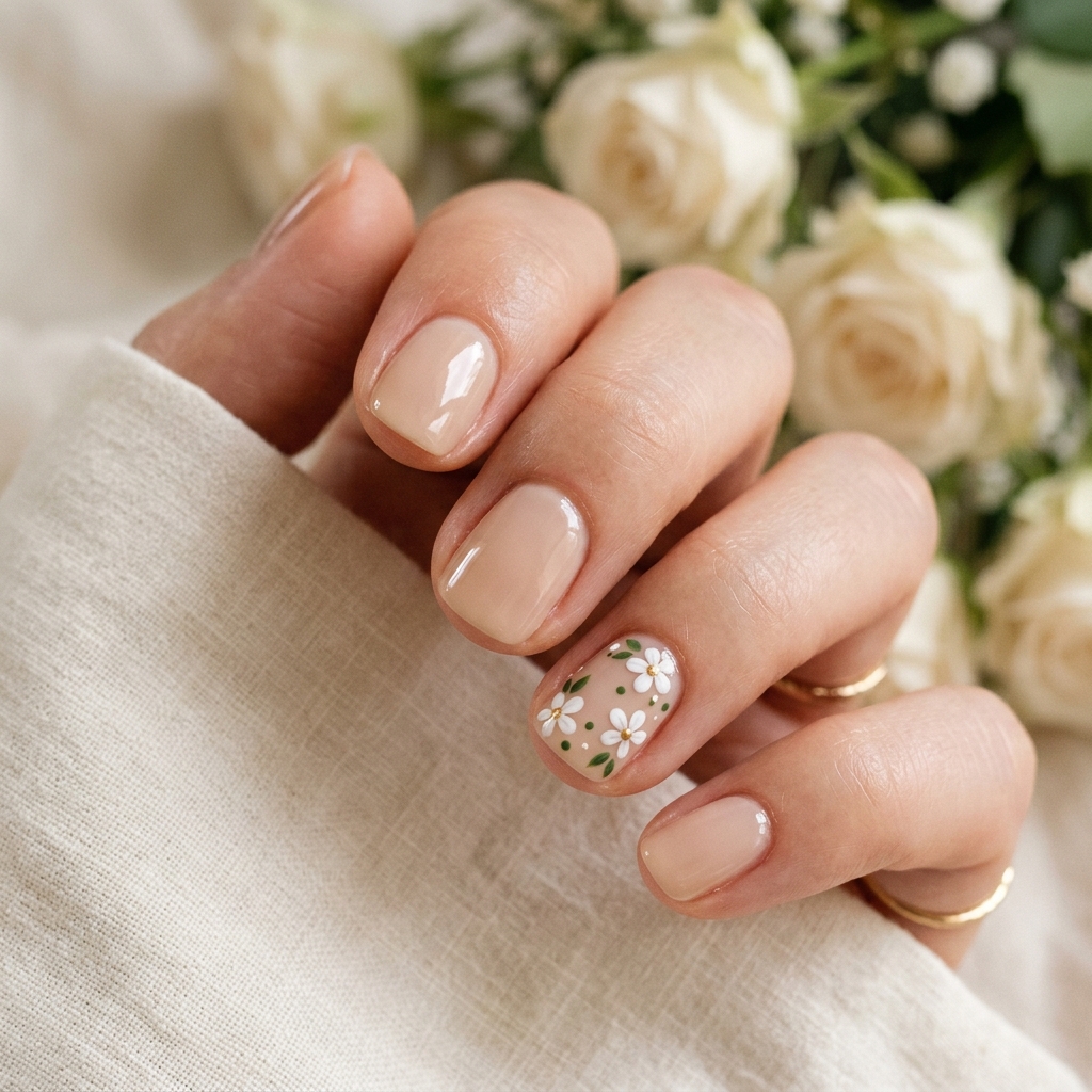 27 Simple Nail Designs Ideas: Your Ultimate Guide to Effortlessly Beautiful Nails 15 Floral Simple Nail Designs Ideas