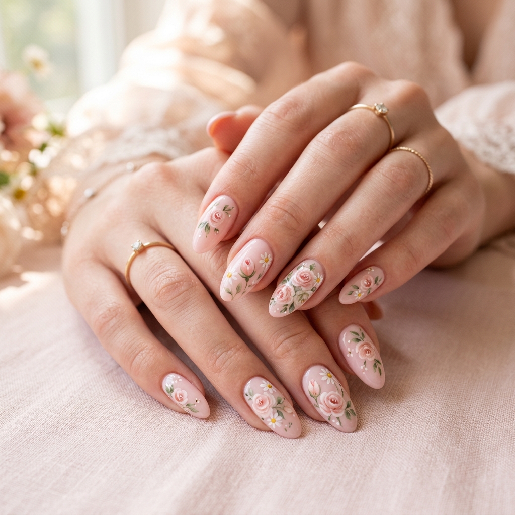 27 Summer Nail Ideas That Are Totally Trending Right Now 10 Floral Summer Nail Ideas