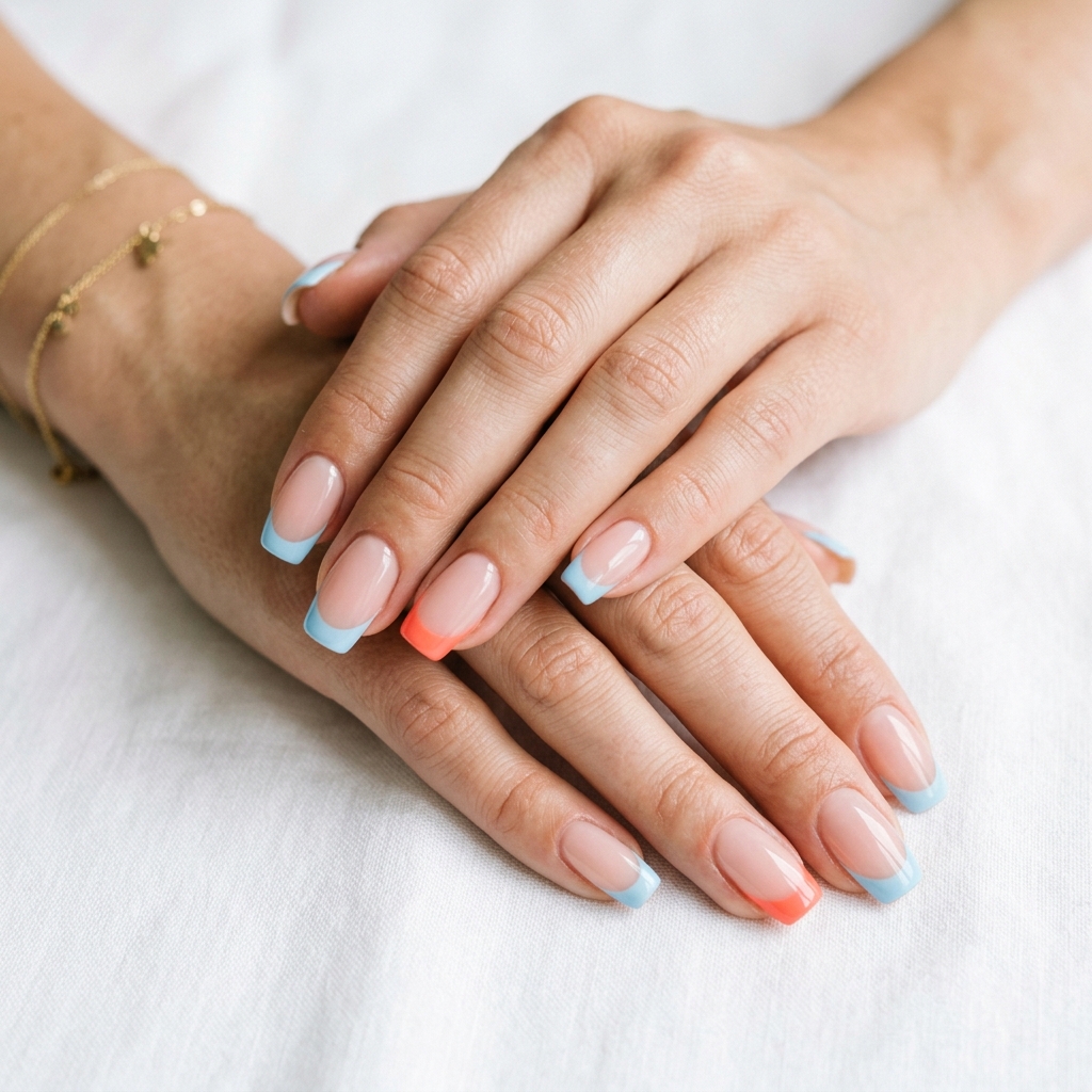 27 Summer Nail Ideas That Are Totally Trending Right Now 15 French Tip Summer Nail Ideas