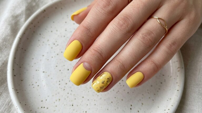 yellow nail designs