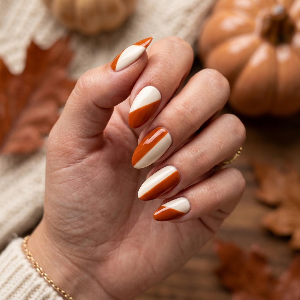 Thanksgiving Nails Ideas: The Ultimate Guide to Festive Manicures This Season 25 Geometric Thanksgiving Nails Ideas