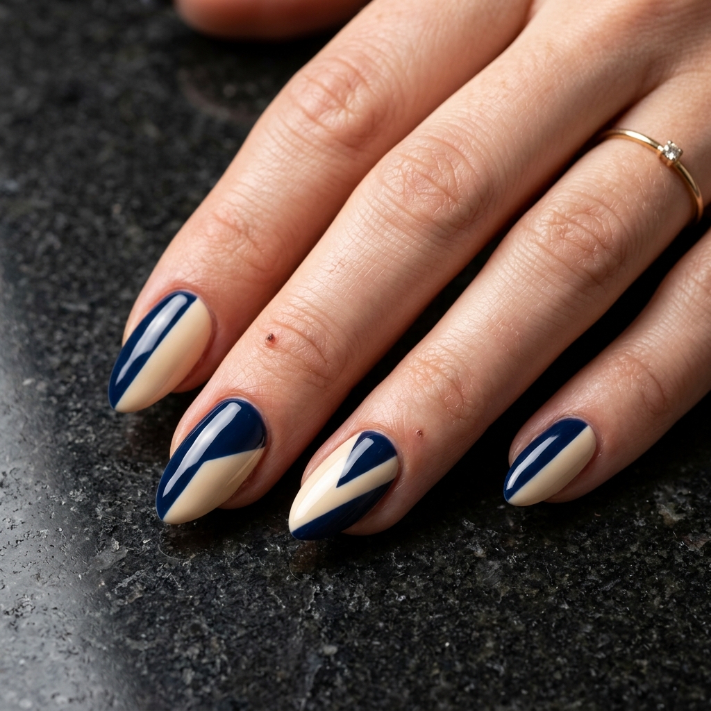 Gel Nail Designs Ideas: 27 Stunning Looks Worth Saving for Your Next Appointment 19 Geometric Gel Nail Designs Ideas