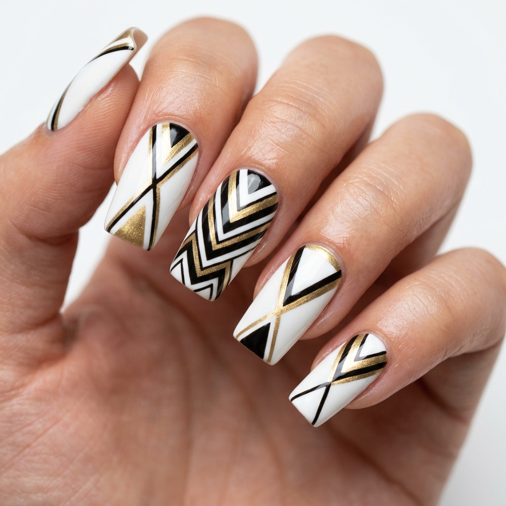 30 Trendy Nail Designs: Stunning Ideas to Inspire Your Next Manicure 7 Trendy Geometric Nail Designs