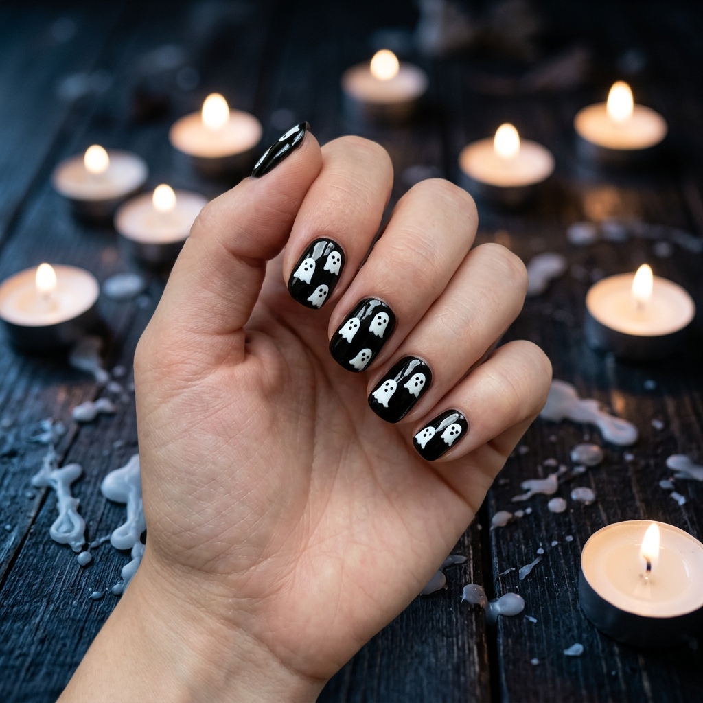 Spooky Nails Ideas: 27 Creepy and Creative Designs to Try This Season 3 Spooky Ghost Nail Designs