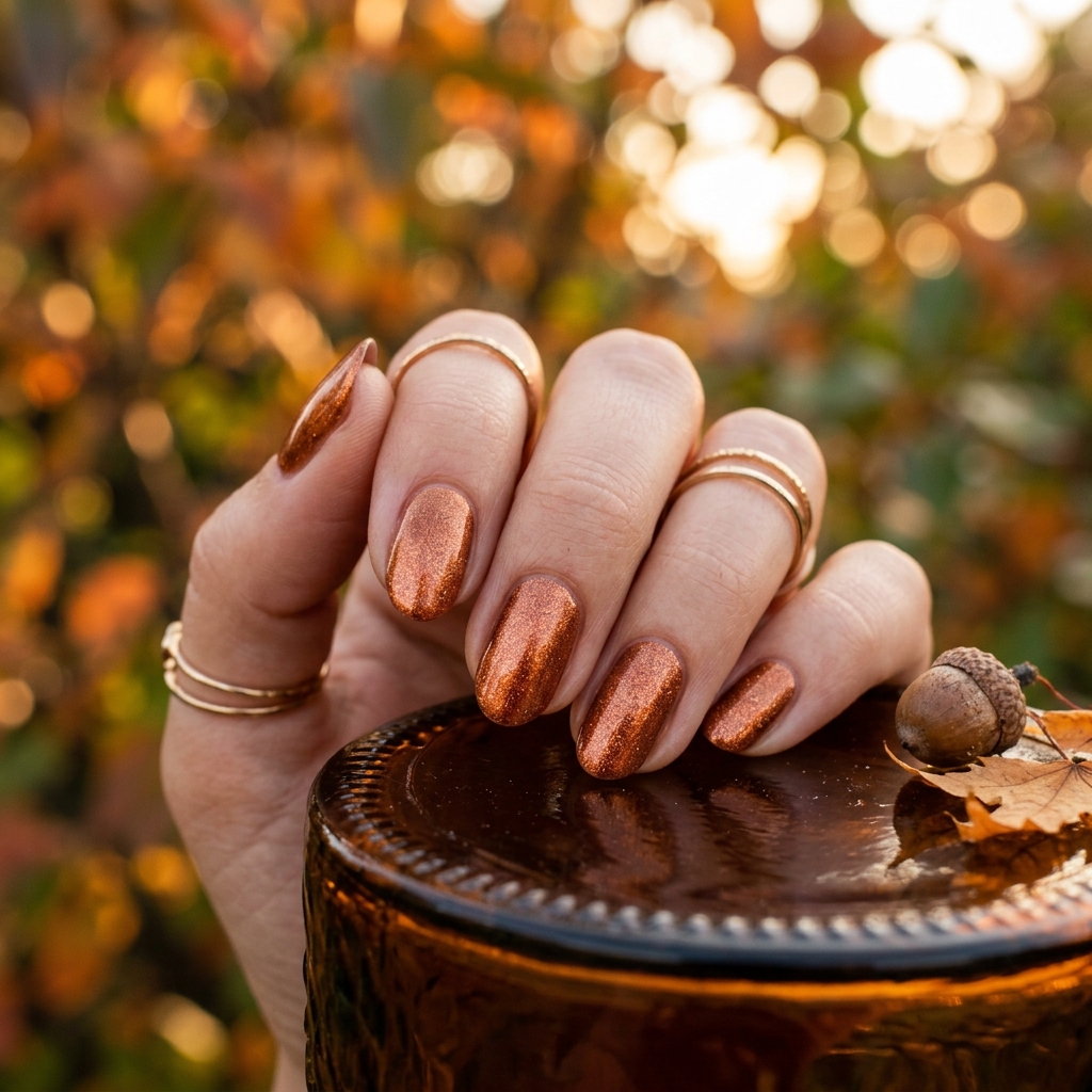 September Nails Ideas: 27 Creative Looks to Welcome the New Season 26 September Glitter and Metallic Nails Ideas