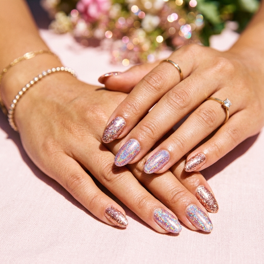 27 Summer Nail Ideas That Are Totally Trending Right Now 14 Glitter Summer Nail Ideas