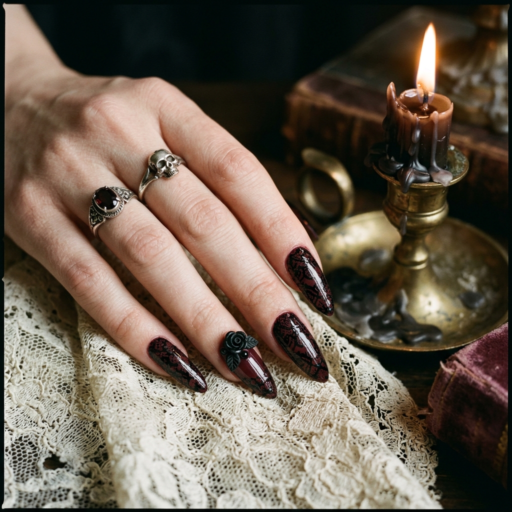 Spooky Nails Ideas: 27 Creepy and Creative Designs to Try This Season 14 Spooky Gothic Nail Designs