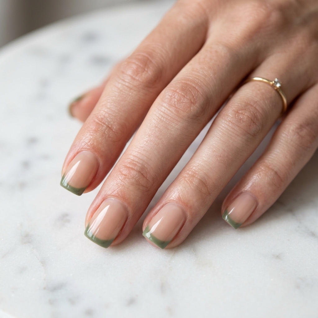 27 Stunning Green Nail Designs Ideas to Inspire Your Next Manicure 11 Green French Tip Nail Designs 202605122205
