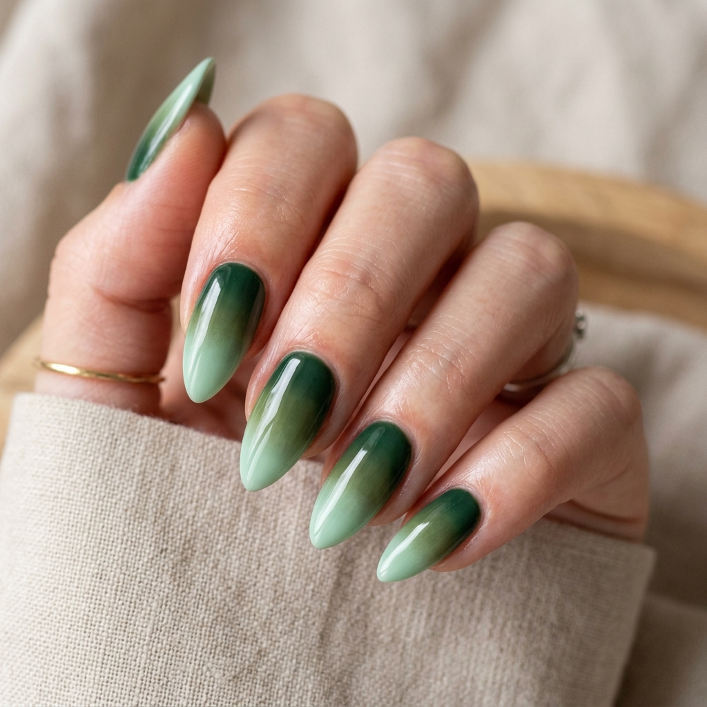 27 Stunning Green Nail Designs Ideas to Inspire Your Next Manicure 10 Green Ombre Nail Designs Ideas 202605122205