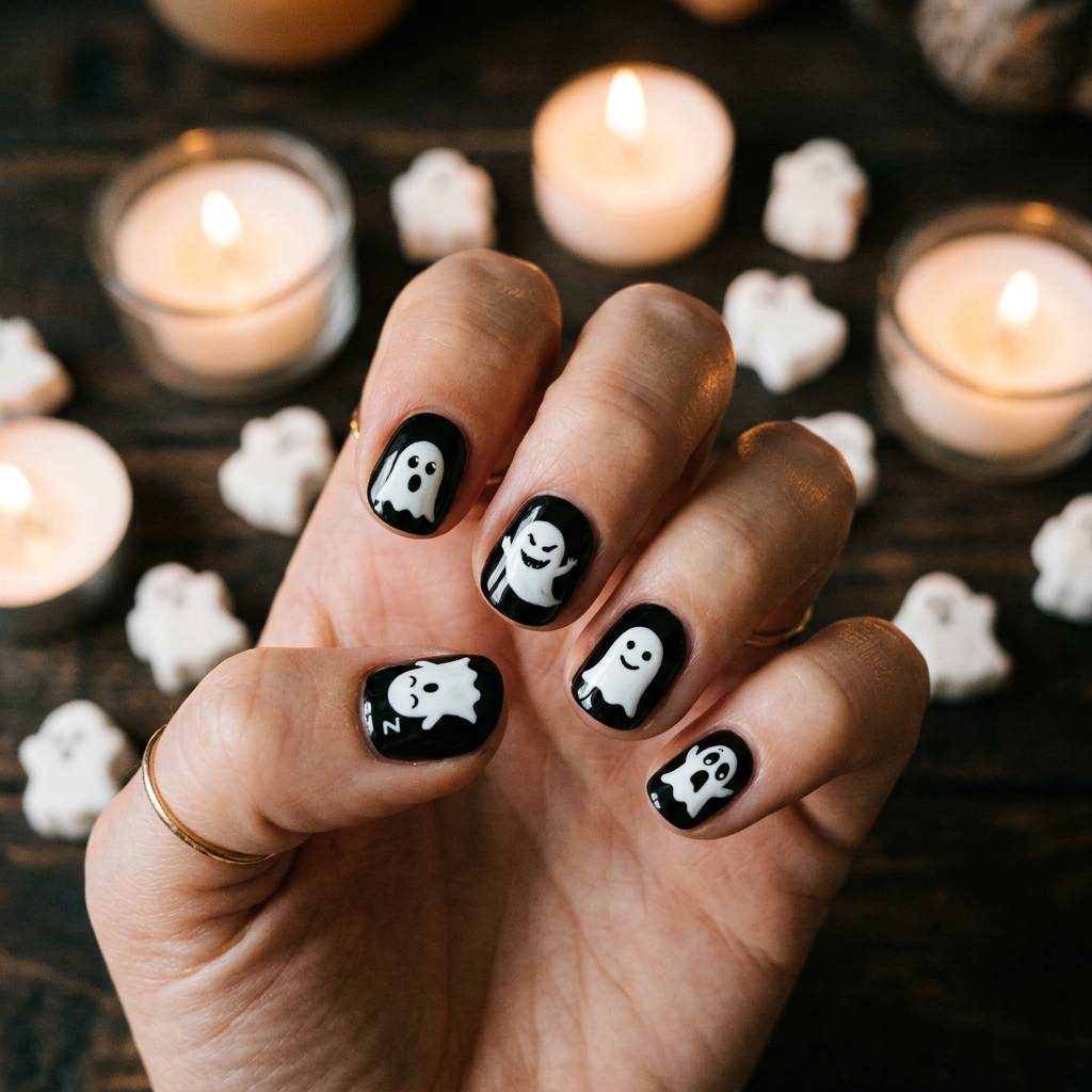 Halloween Ghost Nail Ideas