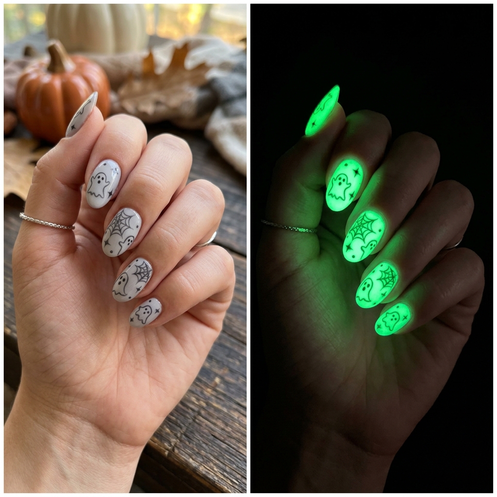 Halloween Glow in the Dark Nail Ideas