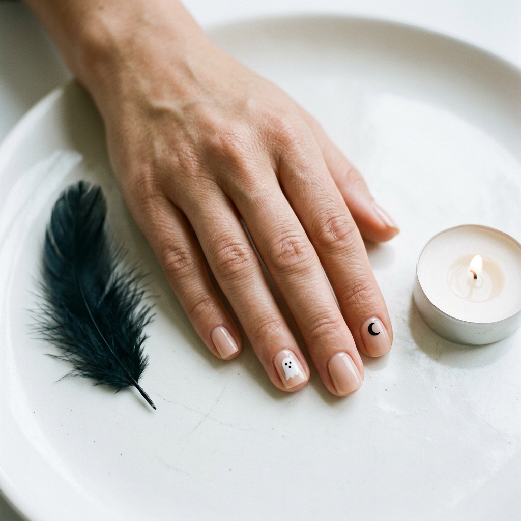 Halloween Minimalist Nail Ideass