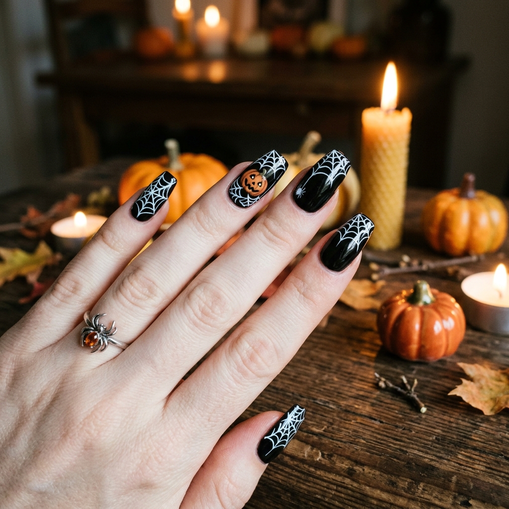 October Nails Ideas: 27 Stunning Looks for the Most Creative Month of the Year 2 October Halloween Nail Art Ideas