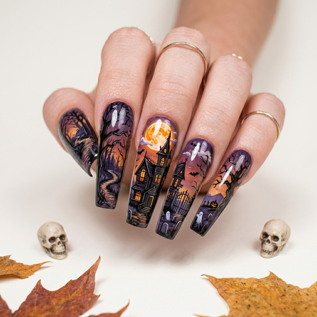 Halloween Nail Ideas for Long Nails