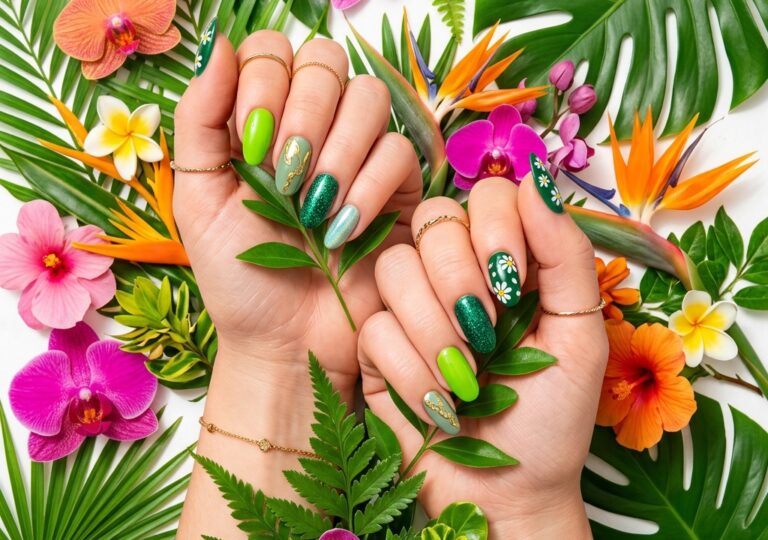 green nail designs