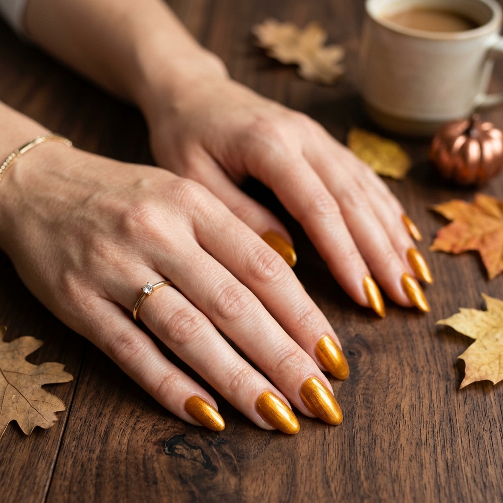 Thanksgiving Nails Ideas: The Ultimate Guide to Festive Manicures This Season 8 Harvest Gold Thanksgiving Nails Ideas