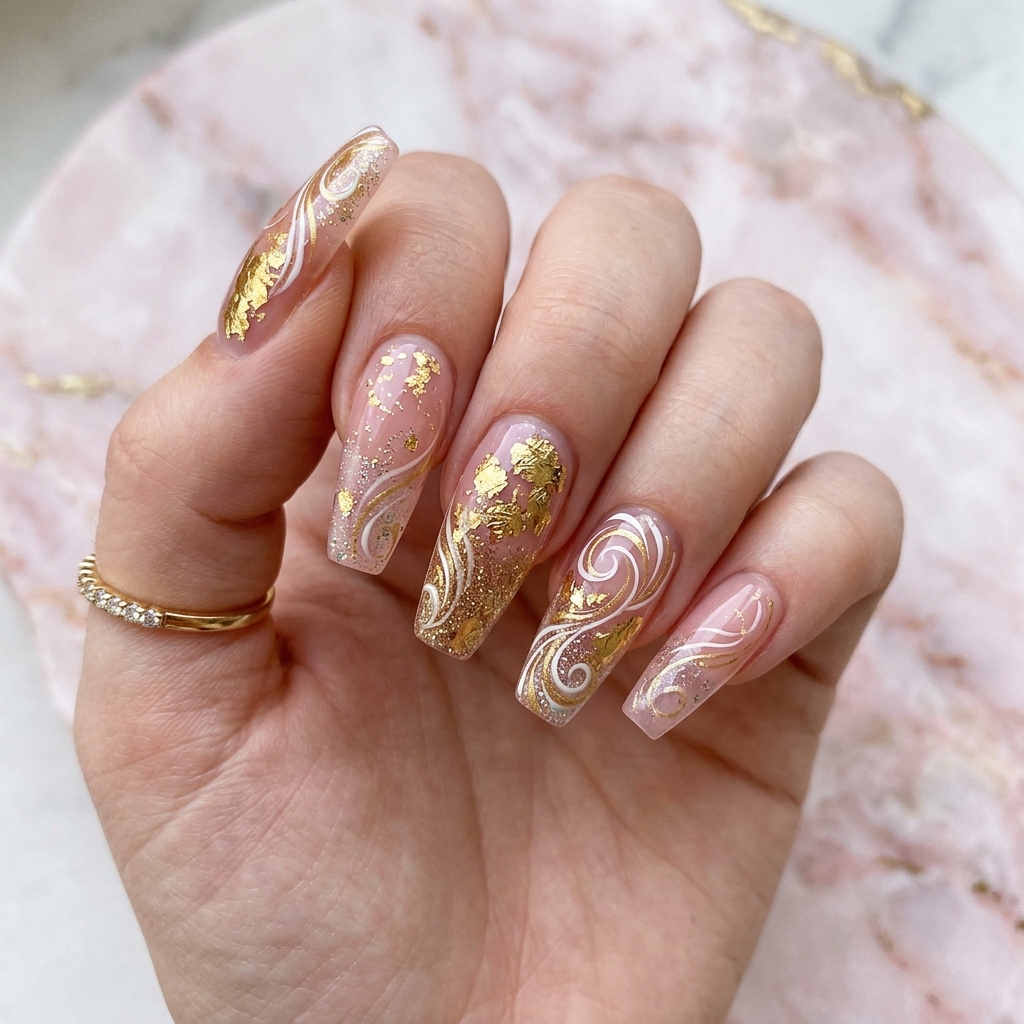 27 Jelly Nails Ideas You Need to Try Right Now 28 Swirl Design Jelly Nails Ideas