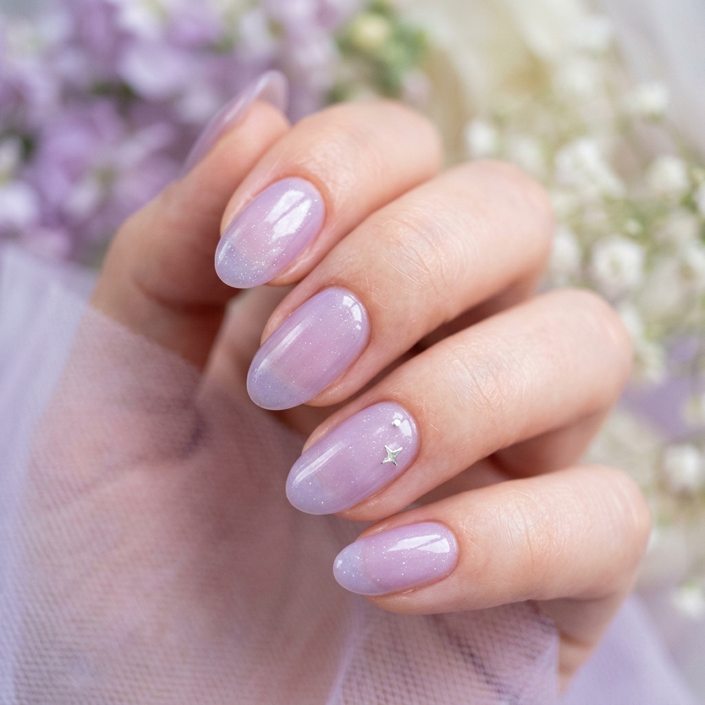 27 Jelly Nails Ideas You Need to Try Right Now 11 Lavender Jelly Nail Ideas