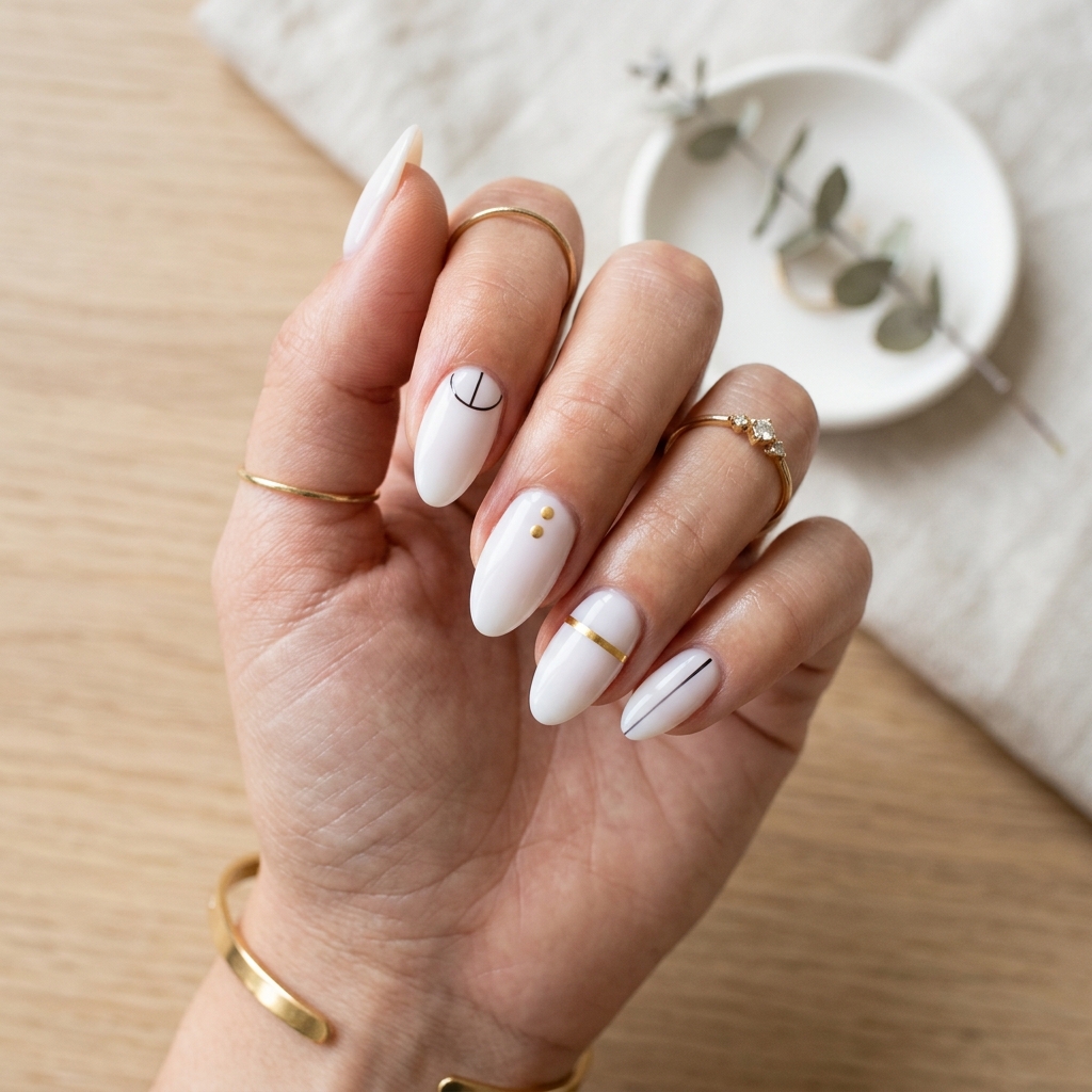 27 Simple Nail Designs Ideas: Your Ultimate Guide to Effortlessly Beautiful Nails 10 Line Art Simple Nail Designs Ideas
