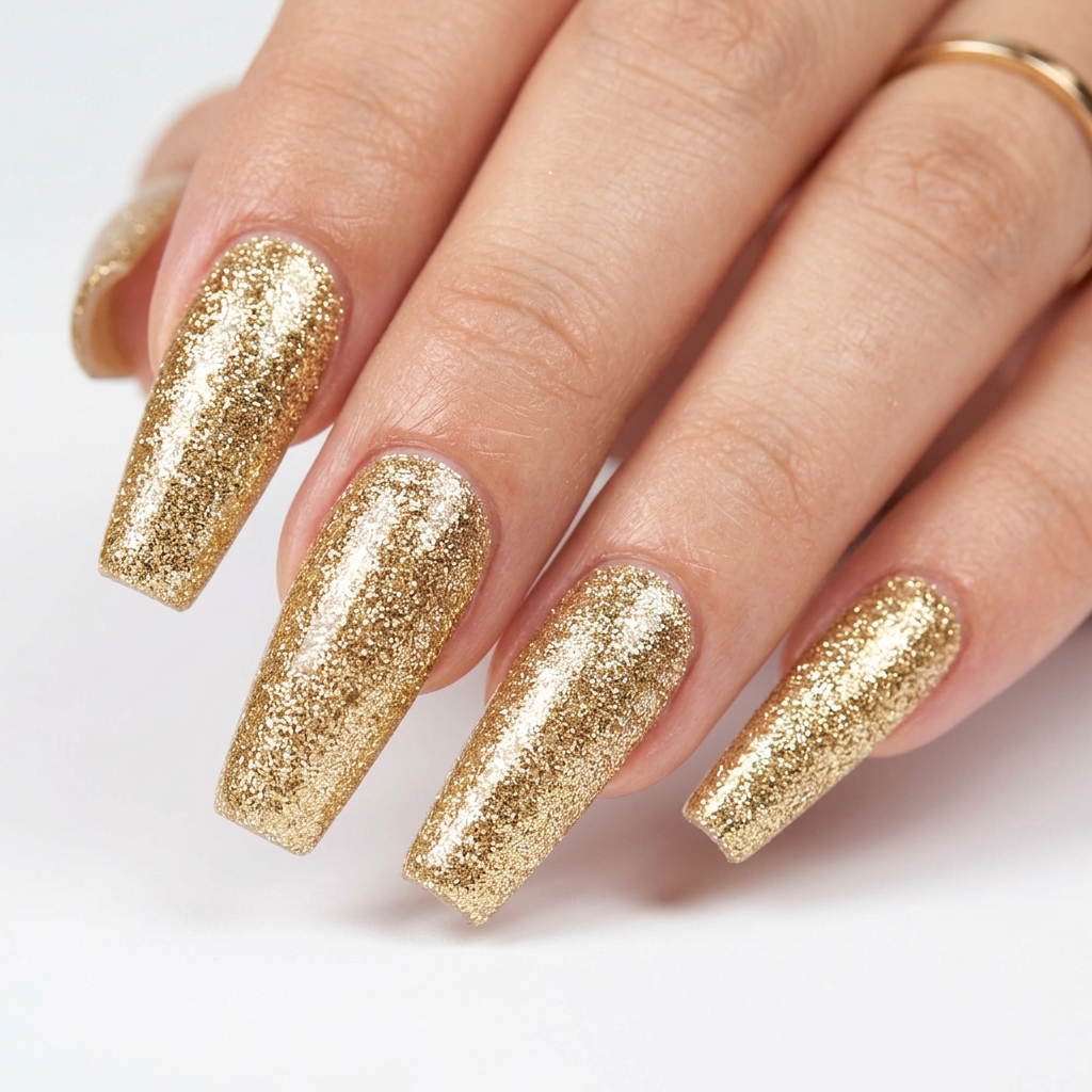 30Long Nail Designs: Stunning Ideas to Inspire Your Next Manicure 11 Glitter Long Nail Designss