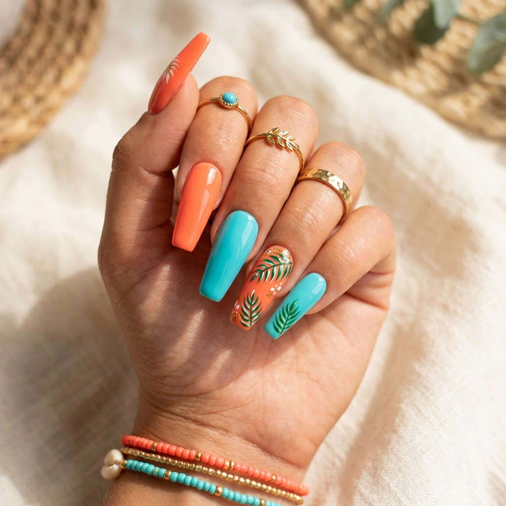 30Long Nail Designs: Stunning Ideas to Inspire Your Next Manicure 28 Long Nail Designs for Summer