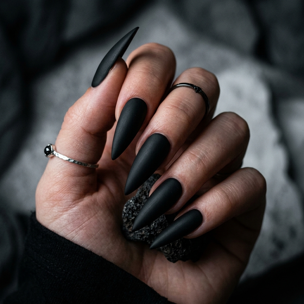 acrylic nails ideas: 27 Stunning Designs to Inspire Your Next Set 12 Acrylic Nails Ideas Black