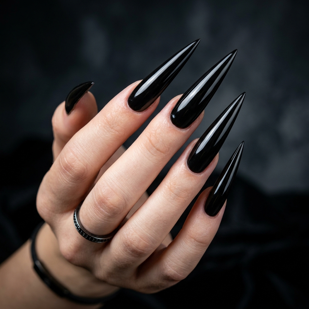 30Long Nail Designs: Stunning Ideas to Inspire Your Next Manicure 3 Stiletto Long Nail Designs