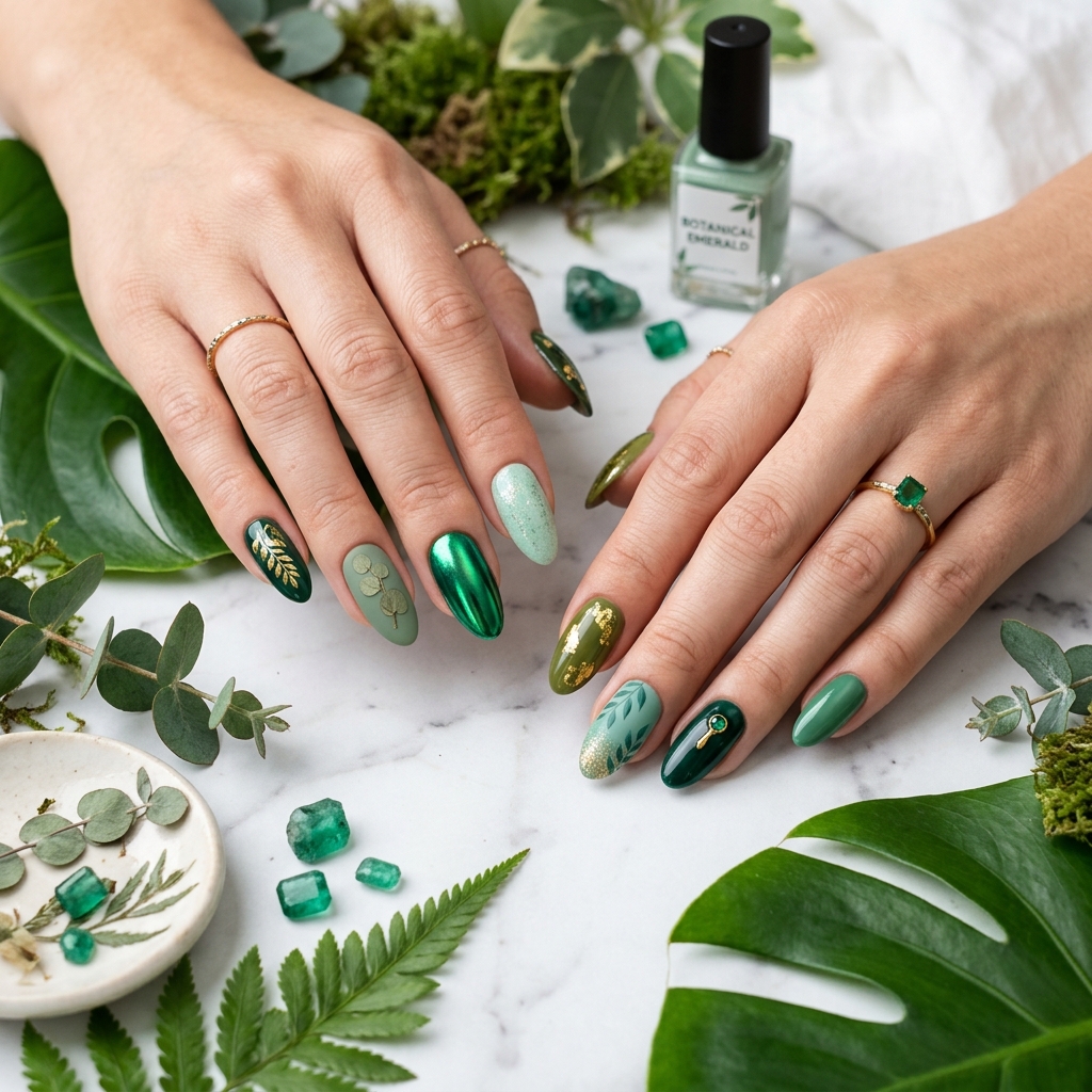 27 Stunning Green Nail Designs Ideas to Inspire Your Next Manicure 2