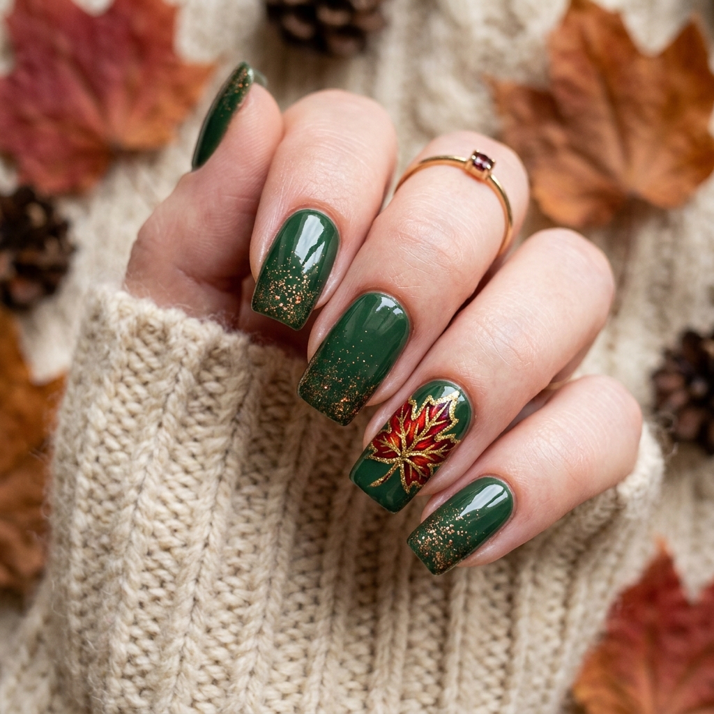 Thanksgiving Nails Ideas: The Ultimate Guide to Festive Manicures This Season 21 Maple Leaf Thanksgiving Nails Ideas