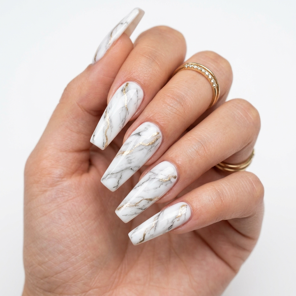 30 Trendy Nail Designs: Stunning Ideas to Inspire Your Next Manicure 9 Marble Trendy Nail Designs
