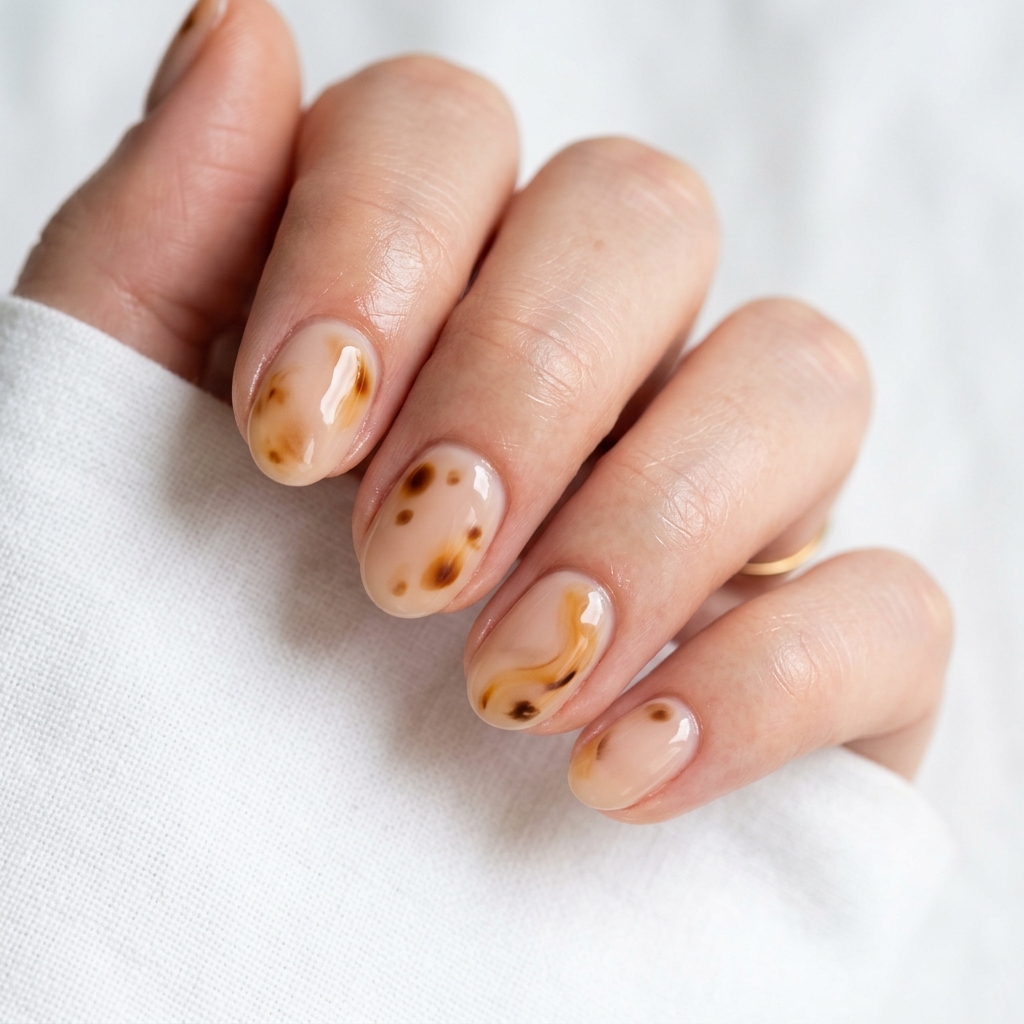 27 Beautiful Tortoise Shell Nails Ideas to Inspire Your Next Manicure 19 Minimalist Tortoise Shell Nails Ideas 202605181724