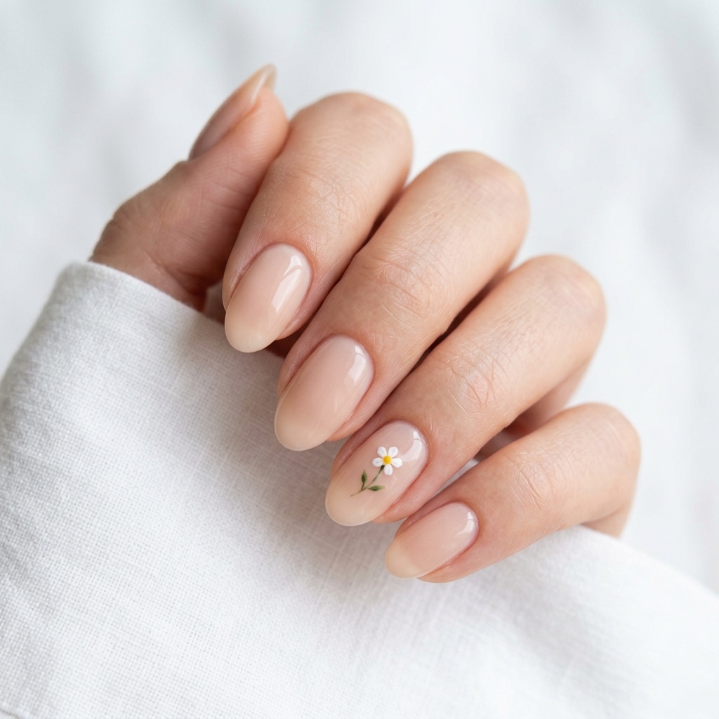 Minimalist Nails Ideas: Your Ultimate Guide to Clean and Elegant Nail Art 24 Minimalist Floral Nails Ideas