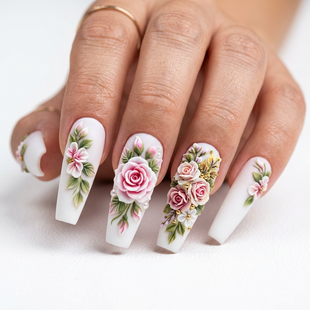 30 Trendy Nail Designs: Stunning Ideas to Inspire Your Next Manicure 23 Trendy Nail Designs with Flowers