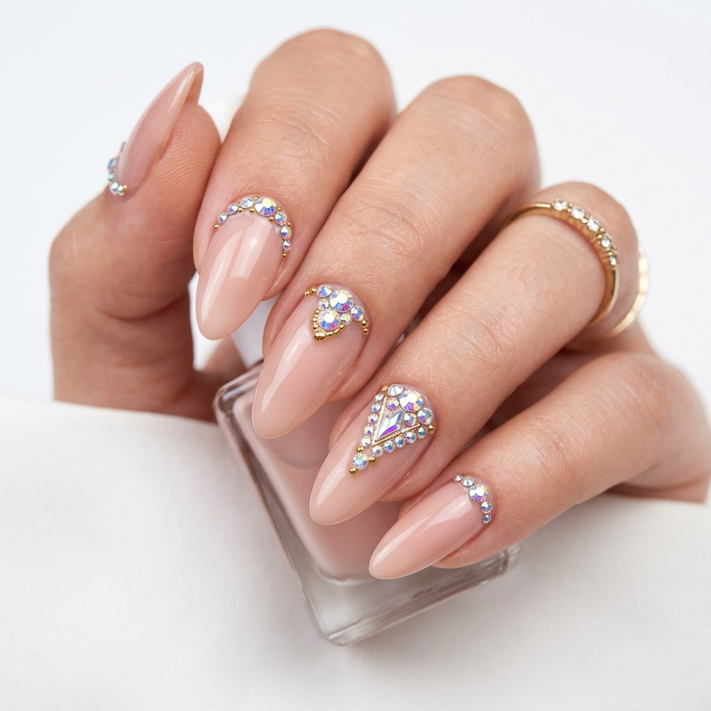 30 Trendy Nail Designs: Stunning Ideas to Inspire Your Next Manicure 22 Trendy Nail Designs with Rhinestones