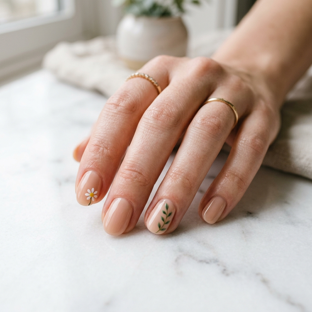 Spring Nail Designs: 27 Fresh and Beautiful Ideas for Your Next Manicure 12 Spring Nail Designs with Minimalist Details Ideas