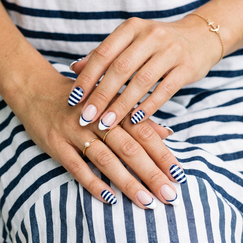 27 Summer Nail Ideas That Are Totally Trending Right Now 27 Preppy Summer Nail Idea