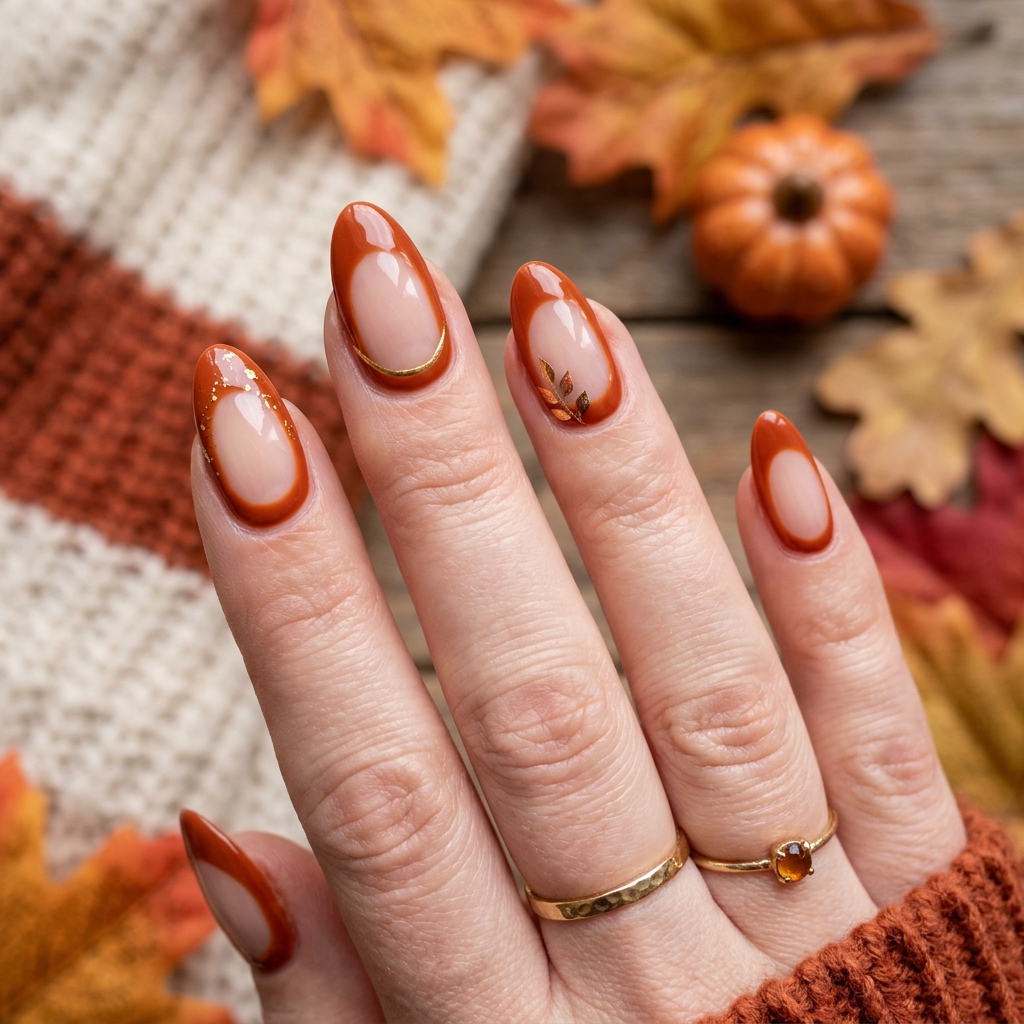 Thanksgiving Nails Ideas: The Ultimate Guide to Festive Manicures This Season 26 Negative Space Thanksgiving Nails