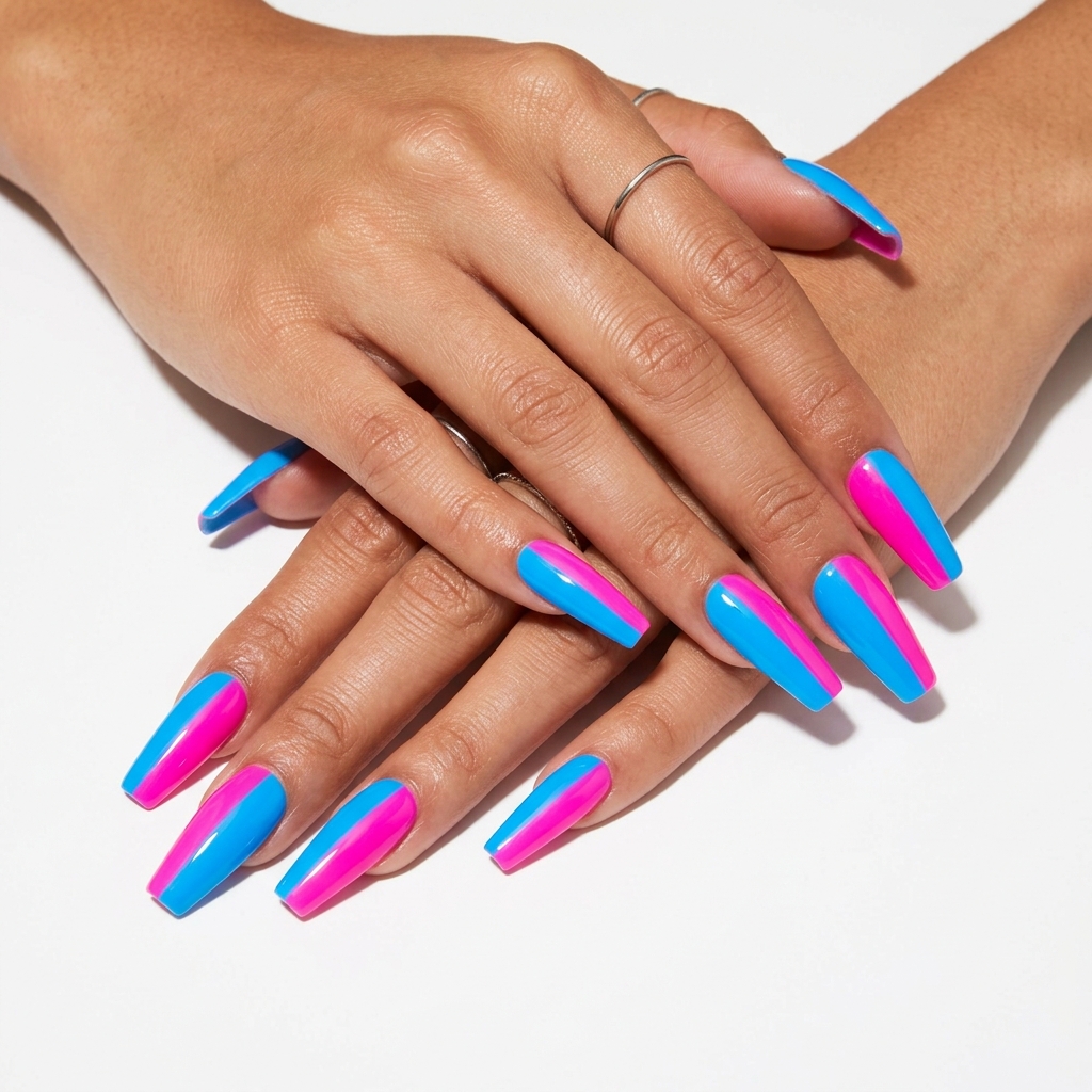 30 neon nail designs: How to Balance Bold Nail Colors Like a Pro 15 Neon Color Block Nail Designs