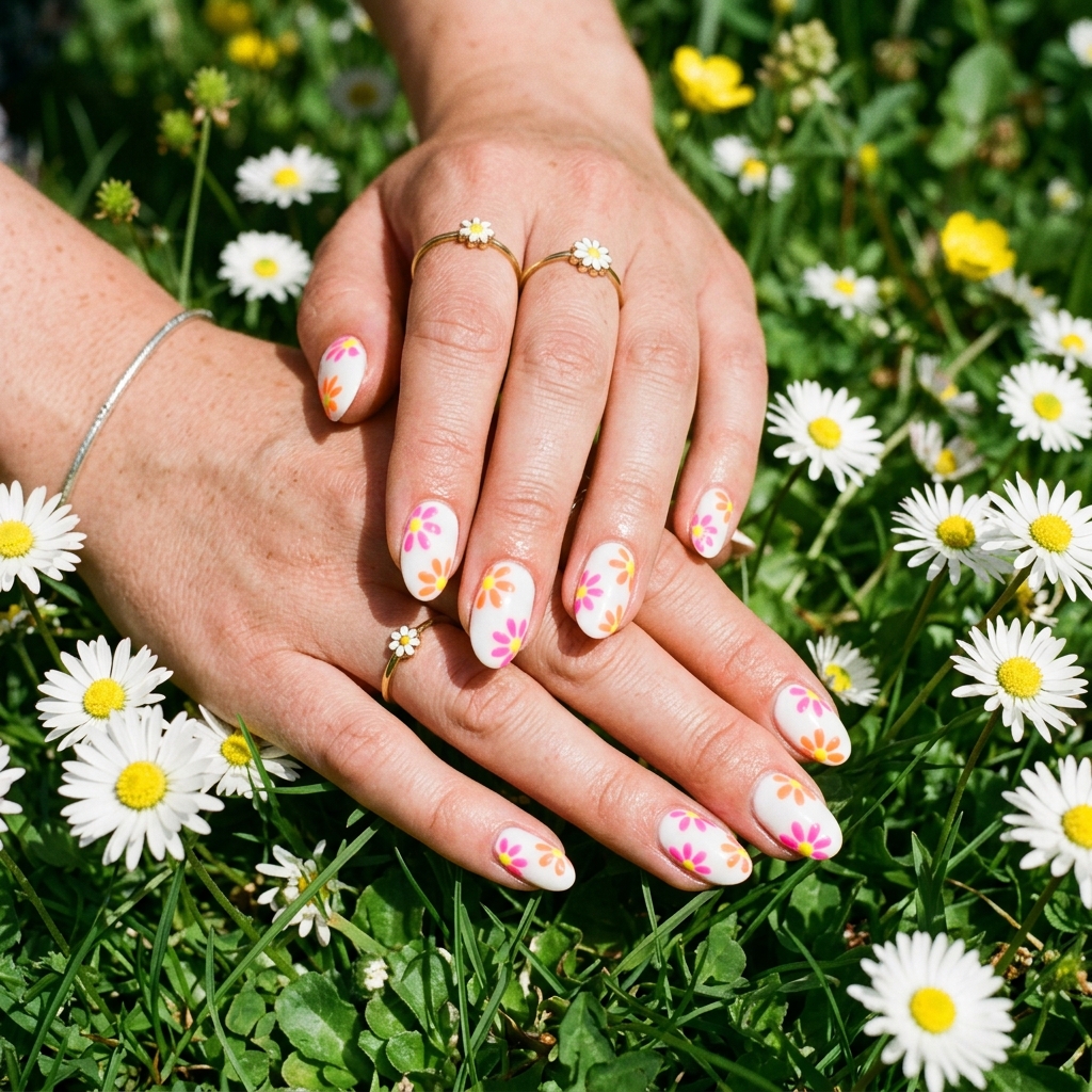 30 neon nail designs: How to Balance Bold Nail Colors Like a Pro 25 Daisy Neon Nail Designs
