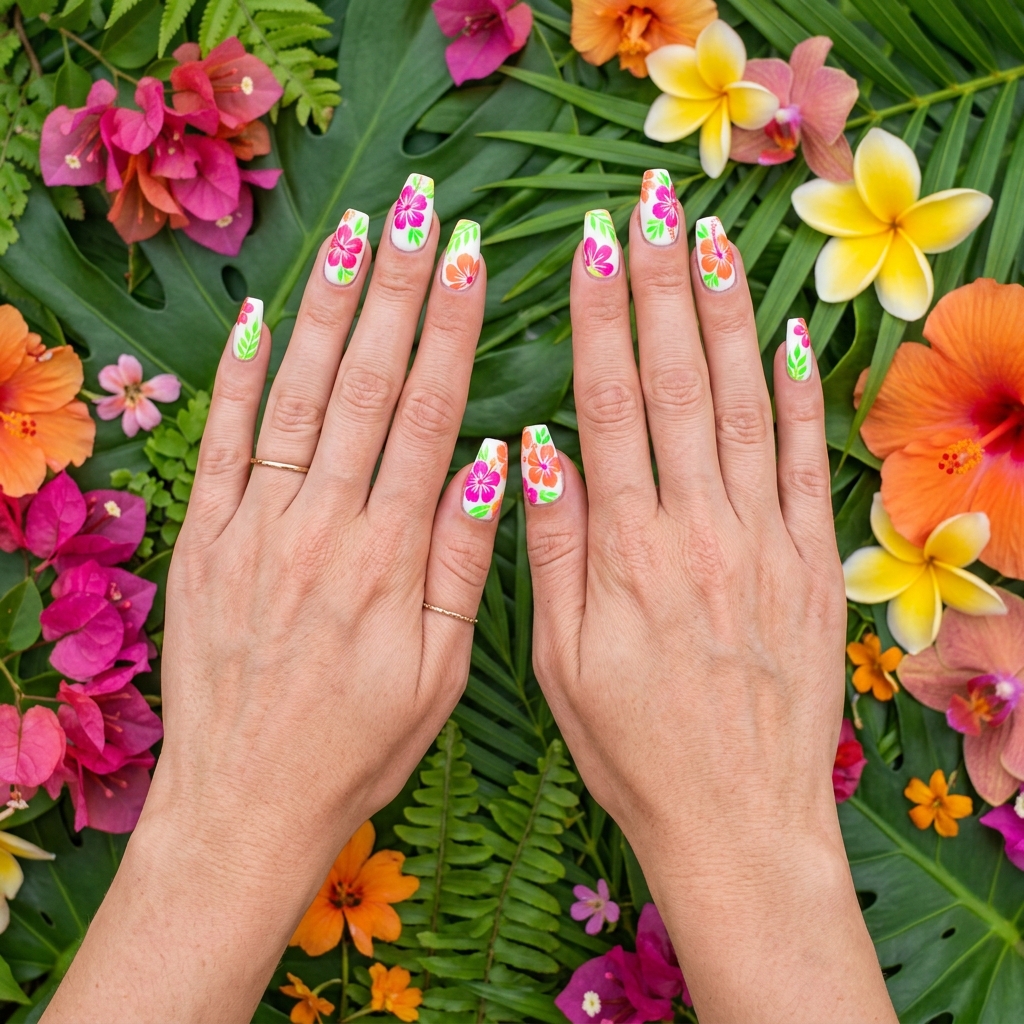 30 neon nail designs: How to Balance Bold Nail Colors Like a Pro 12 Floral Neon Nail Designs