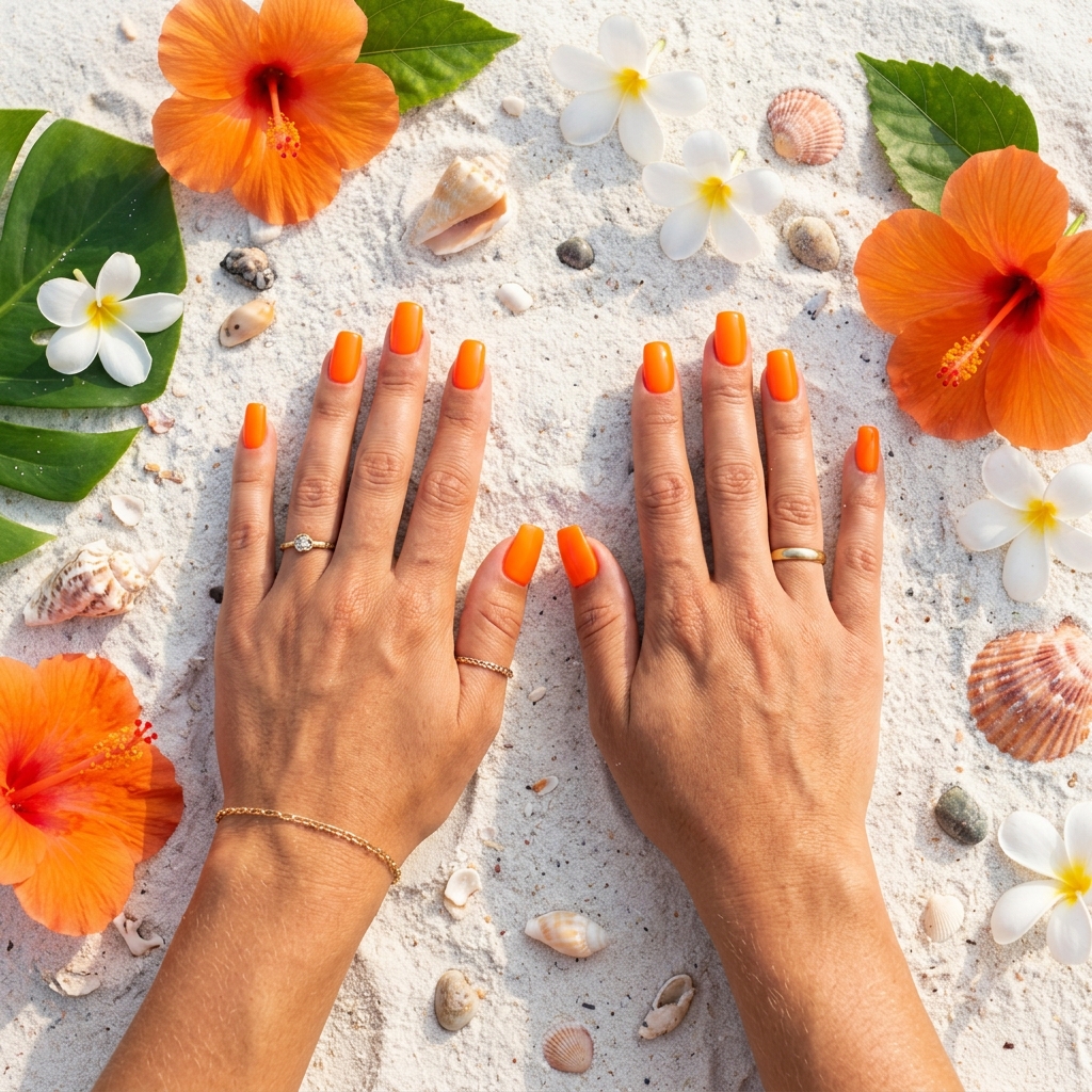 30 neon nail designs: How to Balance Bold Nail Colors Like a Pro 4 Neon Orange Nail Designs