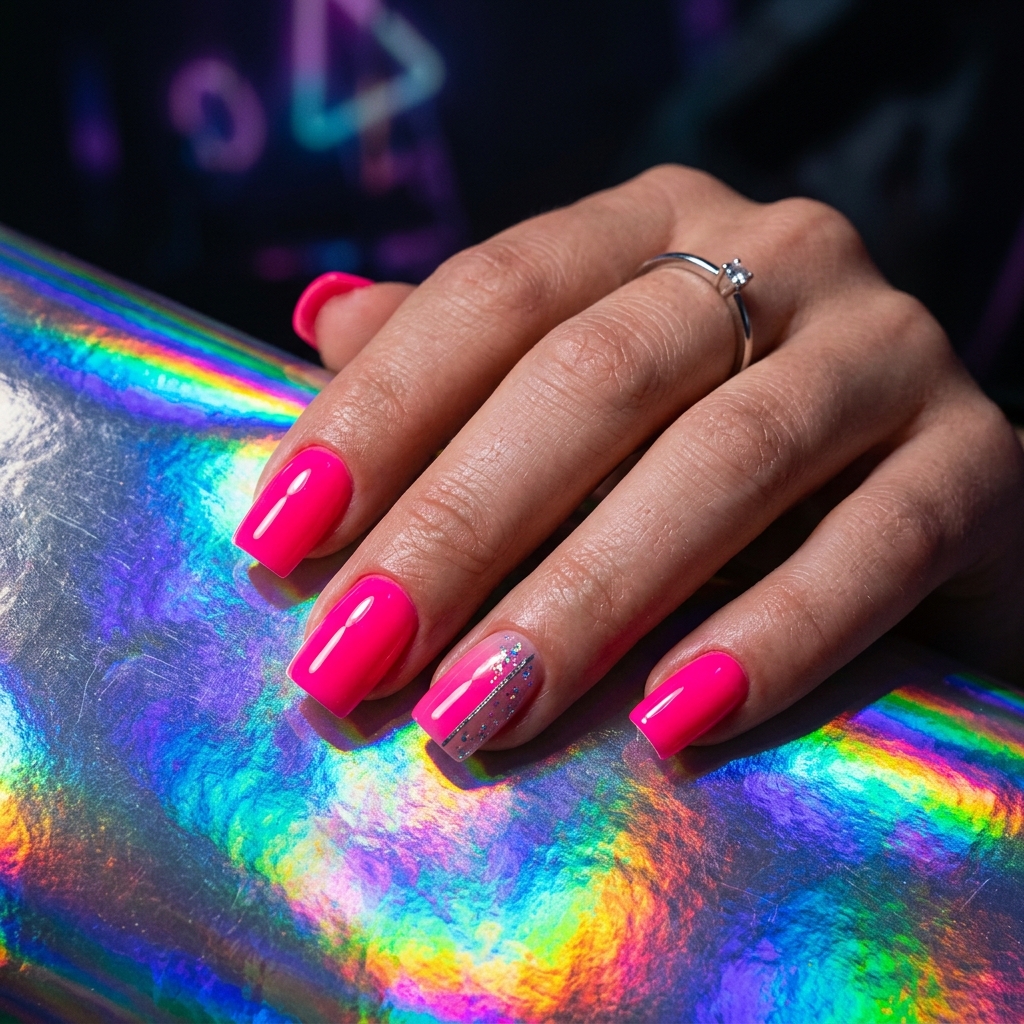 27 Pink Nail Designs Ideas: Stunning Looks to Inspire Your Next Manicure 8 Neon Pink Nail Designs