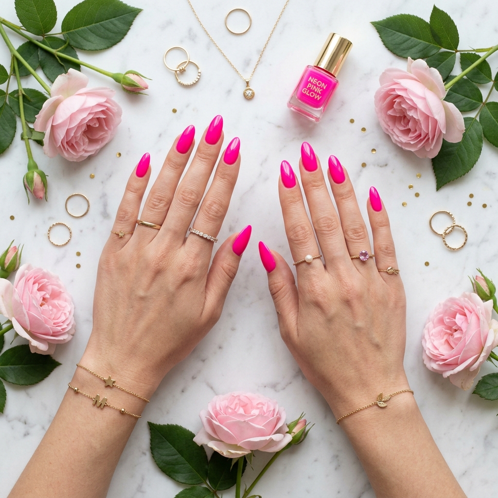30 neon nail designs: How to Balance Bold Nail Colors Like a Pro 2 Neon Pink Nail Designs