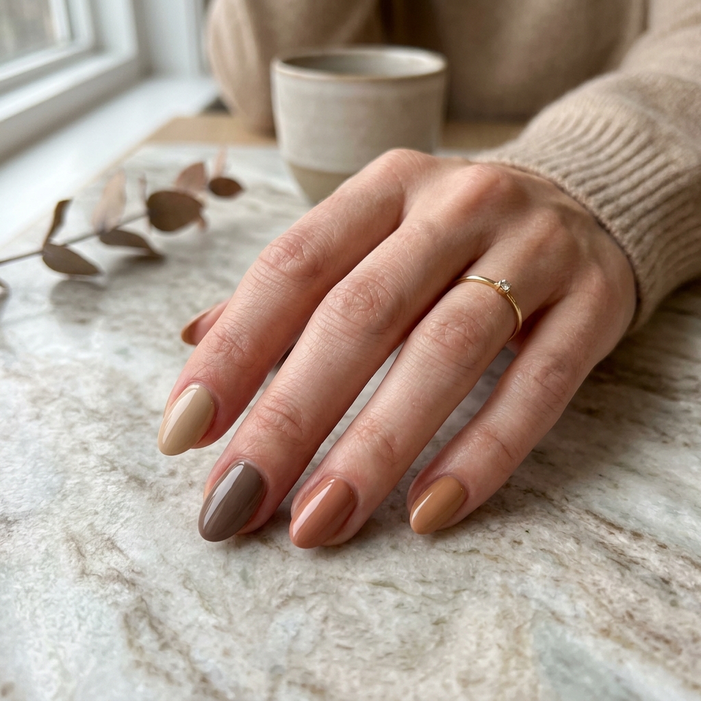 Thanksgiving Nails Ideas: The Ultimate Guide to Festive Manicures This Season 22 Neutral Earthy Thanksgiving Nails Ideas