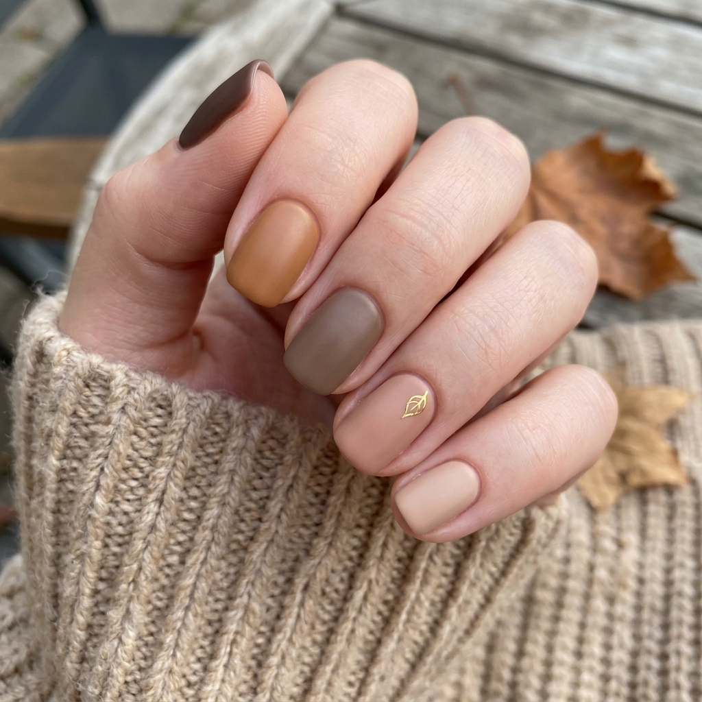 Thanksgiving Nails Ideas: The Ultimate Guide to Festive Manicures This Season 5 Nude and Brown Thanksgiving Nails Ideas