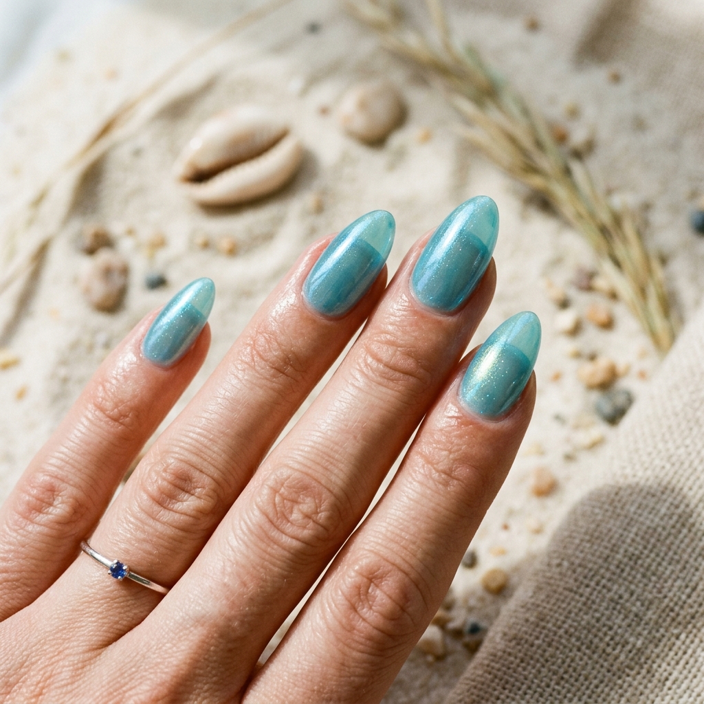 27 Jelly Nails Ideas You Need to Try Right Now 13 Ocean Blue Jelly Nails Ideas