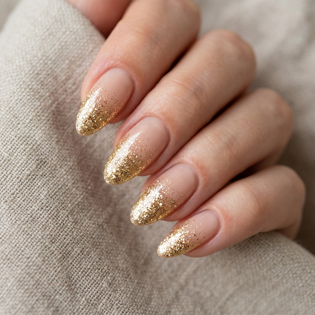 27 Stunning New Year Nails Ideas to Ring in the New Year in Style 9 Ombre Glitter Fade Nails Ideas